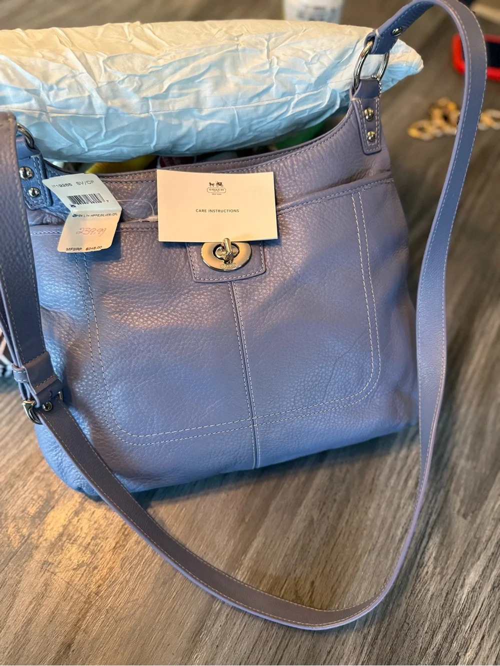 Coach Pebbled Leather Hobo Shoulder /crossbody /Lavender | Excellent Condition 💜